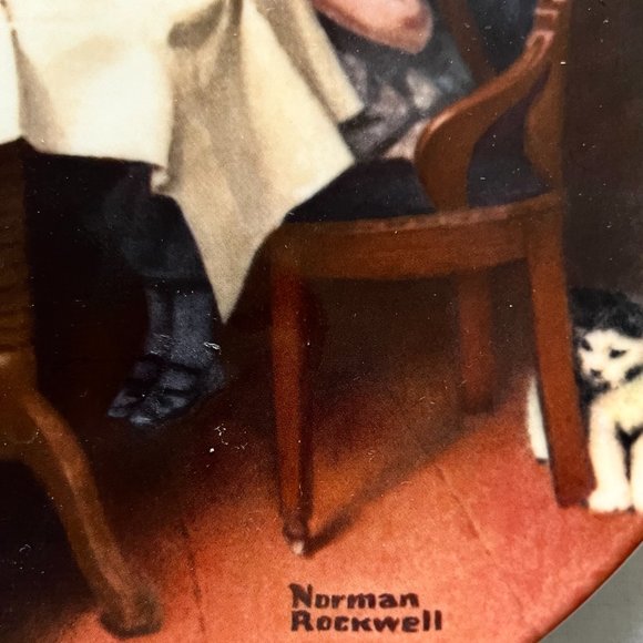 Norman Rockwell “The Gourmet” Limited Edition Collectors Plate 8 ½” - Picture 4 of 7